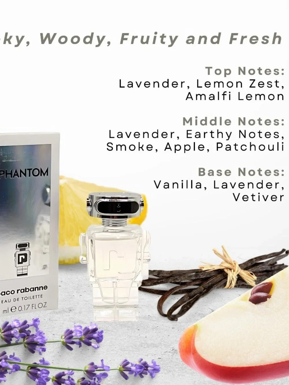Paco Rabanne Phantom EDT,Aromatic-Mini 5ml,0.16oz-Xmas Ornament Gift Box-NEW